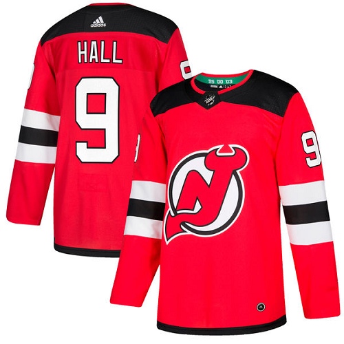 Adidas New Jersey Devils #9 Taylor Hall Red Home Authentic Stitched Youth NHL Jersey